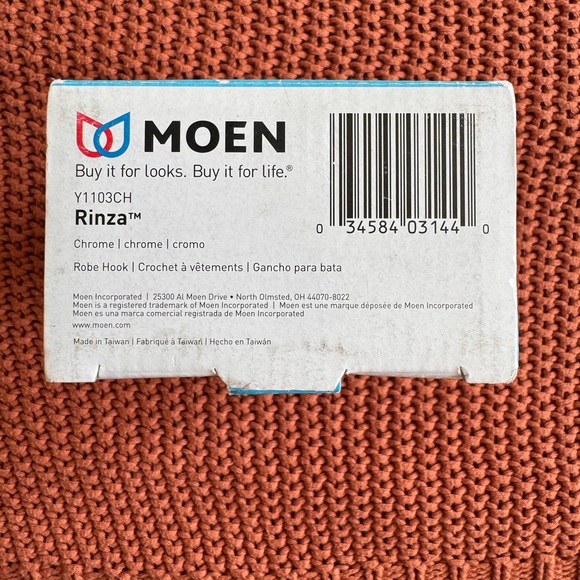 Lot of 2 Chrome Single-Hook Moen Rinza Wall Towel Hook Robe Hook Y1103CH NEW - Picture 12 of 12